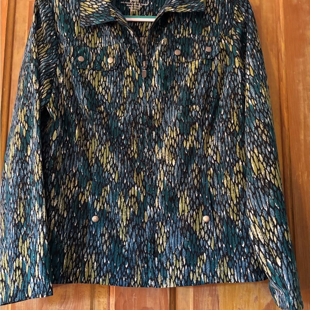 Chico's Multicolor Patterned Lightweight Jacket - image 1